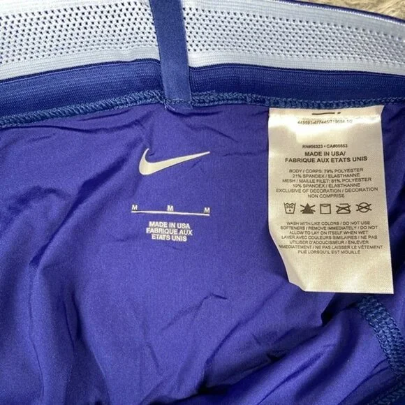 Nike Pro Elite Team Size Medium Men Half Tights Made In USA Blue DX8985-455